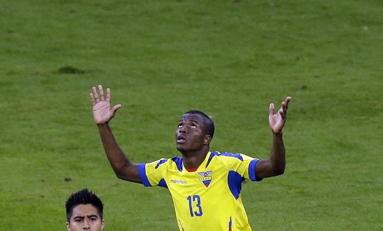 TOPSCORER. Ecuadors Enner Valencia scorede for anden VM-kamp i træk og er nu oppe på tre i alt i turneringen. 