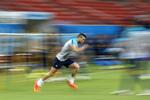 KAMPKLAR. USA kan godr forberede sig på Ronaldo, der stiller op med en lille forbinding under det skadede knæ. 