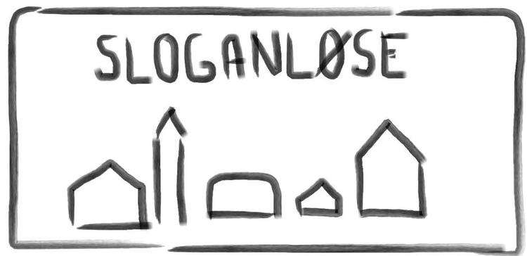Mottoløs. Hjælp de danske byer med at hjælpe sig selv; stik dem et nyt slogan. 