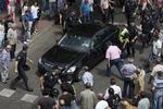 Protest. Appen Uber har medført vrede og strejker hos taxachauffører i adskillige lande som her i Madrid. 