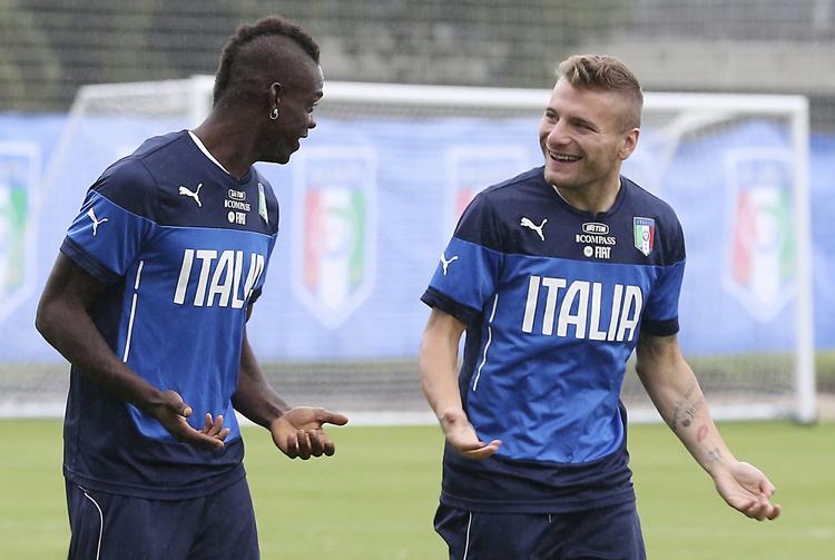 DUO. Det bliver Ciro Immobile (th), der sammen med Mario Barlotelli skal lave målene for Italien mod Uruguay. 
