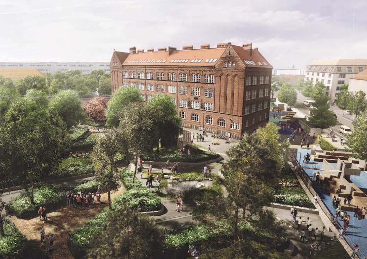 Skovskole. Sådan forestiller arkitekterne sig, at skolen skal ende. 