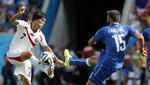 Favoritdræber. Christian Bolaños (tv) og co. snuppede 7 af 9 point i en indledende gruppe med Italien, England og Uruguay. 