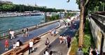 Bilfri strækning. En strækning på 2,3 kilometer langs Seinen er inddraget til fodgængerareal med et væld af aktivitetsmuligheder. 
