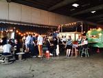 FERIE. Der vises VM på storskærm på Copenhagen Street Food. 