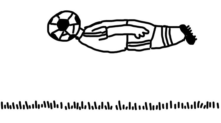 Hovedløs. Tegning: Philip Ytournel 