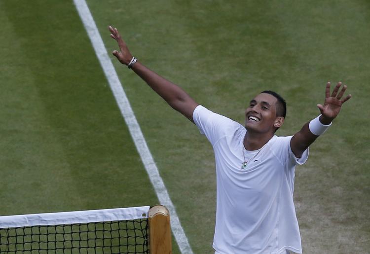 smiley. Nick Kyrgios var selv overrasket over, at han kunne slå Rafael Nadal, men han er lidt skuffet over moderens manglende støtte. 