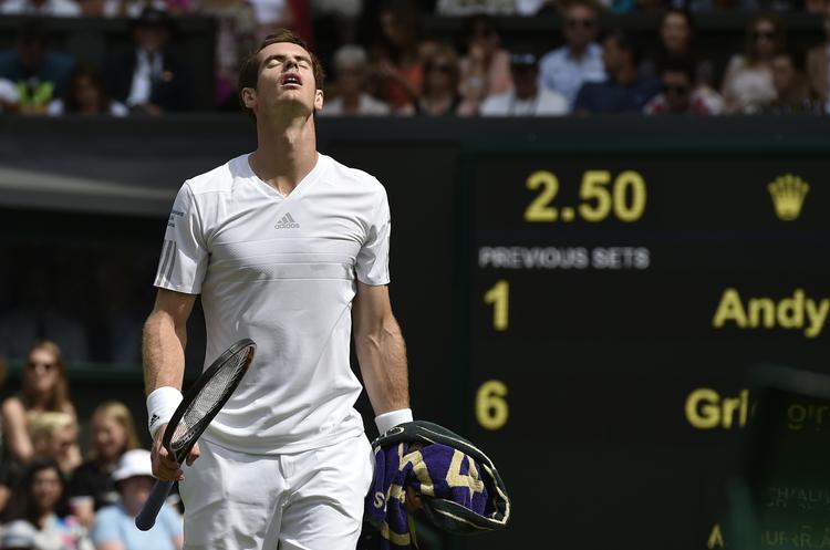 exit. Andy Murray er ude af Wimbledon efter nederlag i kvartfinalen til Grigor Dimitrov. 