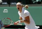 FINALEKLAR. Tjekken Petra Kvitova vandt overbevisende over sin landsmand Lucie Safarova og er klar til finalen i Wimbledon. 