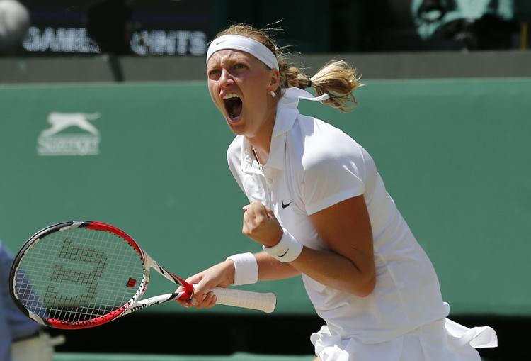 FINALEKLAR. Tjekken Petra Kvitova vandt overbevisende over sin landsmand Lucie Safarova og er klar til finalen i Wimbledon. 