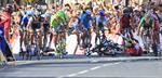 STYRT. Mark Cavendish styrtede i finalen af første etape og kunne derfor ikke sprinte mod Marcel Kittel. 