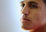 Klubskifte. Alexis Sanchez, der her ses under et pressemøder med Chiles VM-hold, skifter til Arsenal. 