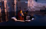 VÆK. De to hovedpersoner fra 'The Lego Movie' oversvømmes i en Greenpeace-video af olie fra et arktisk olieudslip. 
