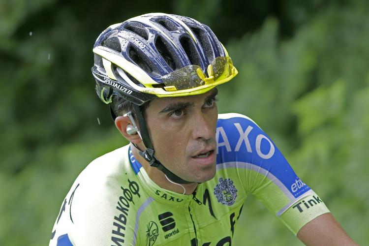 Tour. Alberto Contador vandt på dagens etappe bare et par sekunder på de førende ryttere. 
