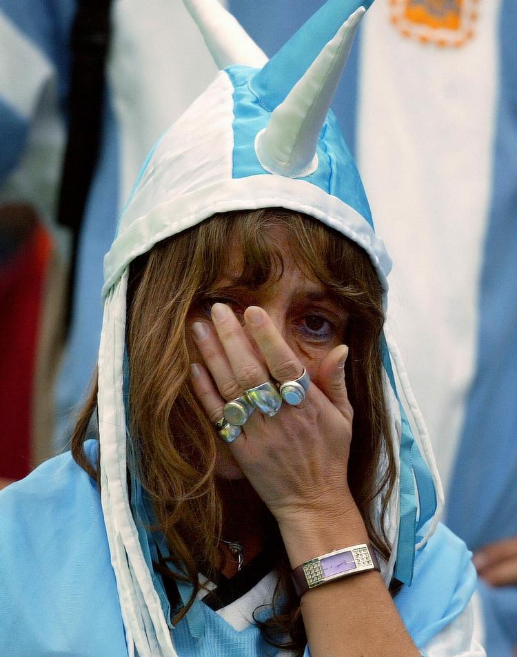 TABERTÅRER. En skuffet argentinsk fan, men landets medier er optimistiske. 