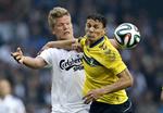 Væk. Hollænderen (th) nåede kun en sæson for Brøndby. 