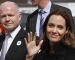 Den britiske udenrigsminister William Hague, der her er i Srebrenica i Bosnien sammen med FN-ambassadøren og Hollywood stjernen Angelina Jolie, forlader sin post. 