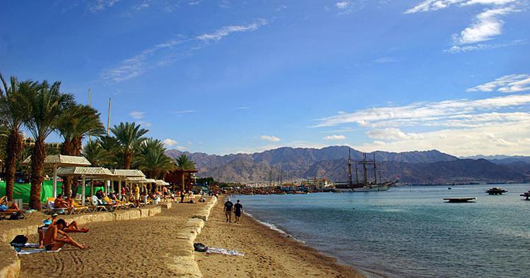 Truet. Eilat ved Rødehavet er et af Israels mest populære ferieområder. 
