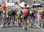 Triumf. For Tony Gallopin er dagens sejr den største i karrieren, der endda har budt på gevinst i Clásica de San Sebastián i 2013. 