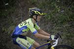 Prikker. Dagens etapevinder, polske Rafal Majka, kravler op mod Risoul på den 14. etape af Tour de France. 