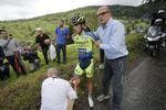 Styrt. Bjarne Riss' stjerne spanske Alberto Contador kommer heller ikke med til Vueltaen, efter at han  styrtede på en etape af Tour de France. 