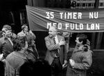Kampklar. Georg Poulsen blev kendt som en formand, der altid gik efter resultater. Her er han fotograferet i 1985 ved et ekstraordinært hovedbestyrelsesmøde i Dansk Metal. 