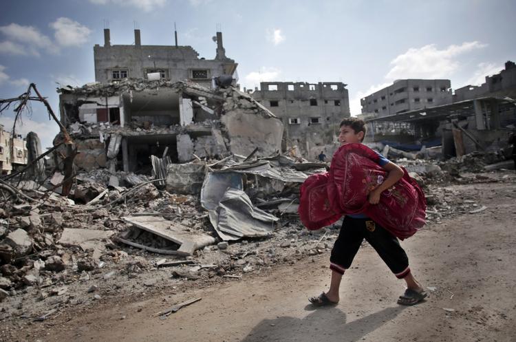 ruiner. Mange indbyggere i Gaza er til deres store forbavselse vendt hjem til ruiner og murbrokker, under de 12 timers våbenhvile. 