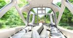 UDSYN. Den forreste del af East Japan Railway Companys luksustog, der er designet af Ferrari-designer Ken Okuyama, ser sådan ud. 