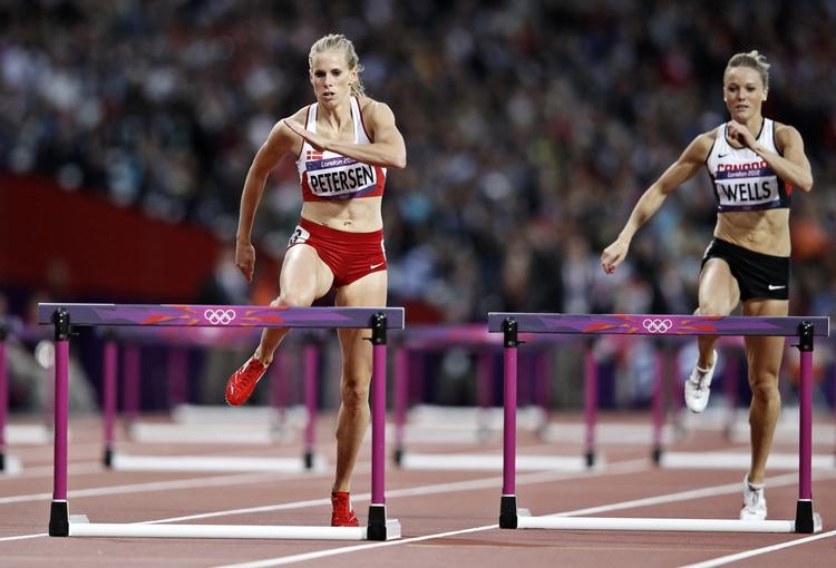 COMEBACK. Siden hun ved OL nåede semifinalen i 400 meter hækkeløb, er Sara Slott Petersen (tv.) blevet mor. 