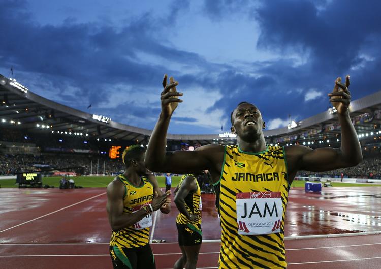 Vinder. Det er første gang, at Bolt deltager ved Commonwealth Games. 