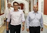 Nyvalgt. Brian Mikkelsen (tv)  og ny politisk leder for den konservative folketingsgruppe, Søren Pape (th). 