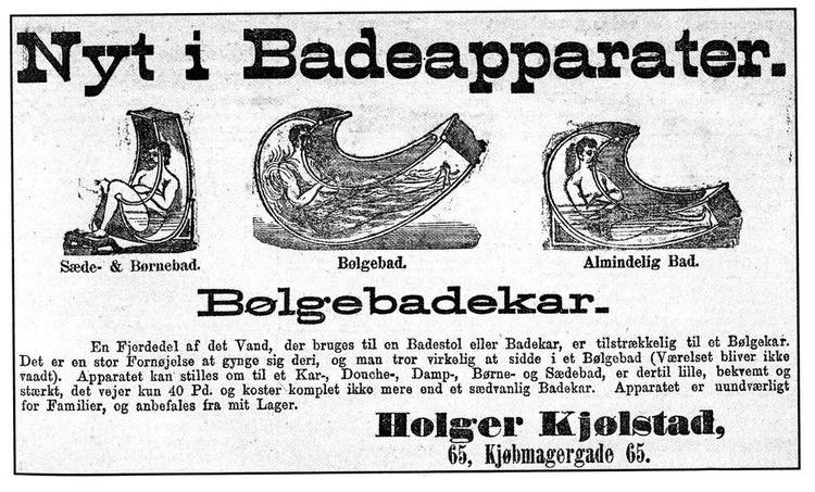 skvulp! Det er altid en fornøjelse at lave sine egne bølger. Her sker det i en af de mange rubrikannonceren, gengivet i bogen. 