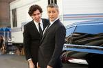 selvfedme. Stephen Mangan som Sean forfatteren Lincoln, til venstre, og Matt LeBlanc som en krukket udgave af sig selv. 