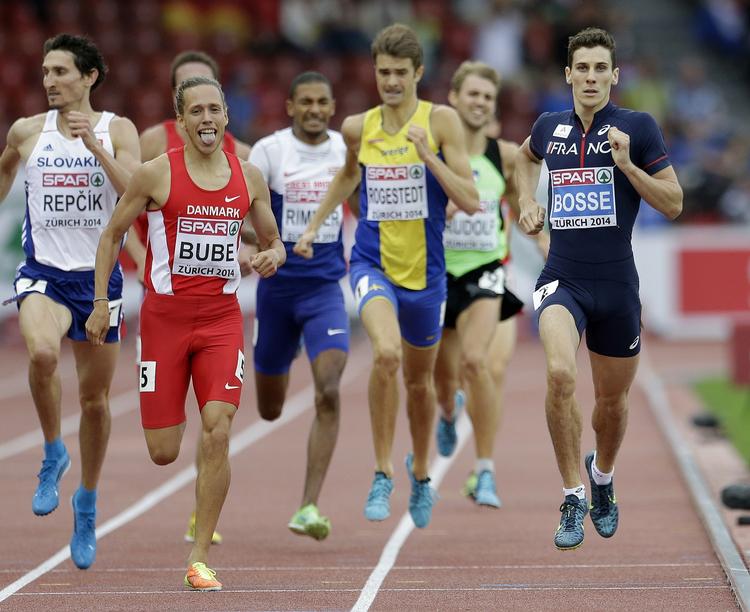 Kvalificeret. Danske Andreas Bube fik den krævede tredjeplads og er dermed klar til EM-finalen i 800 merter. Her er han dog under et tidligere 800 meter-heat i går. 