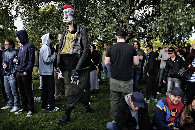 Enghaveparken. Her ses gæster til Strøm Festival i 2011 
