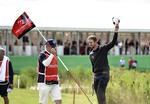 optur. Andreas Hartø (th) har fået en stor golfoplevelse ud af at være med i turneringen i Himmerland. 