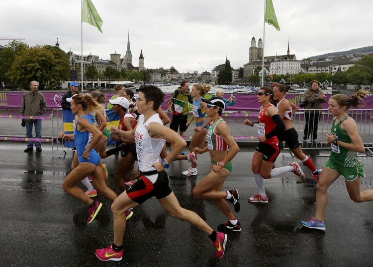 gadeløb. Maratonløbet ved EM blev løbet i Zürichs gader. 