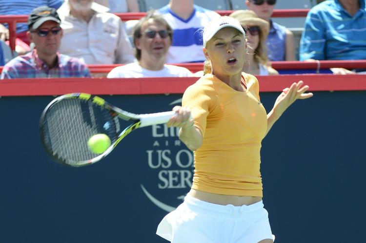 Topform. Caroline Wozniacki er klar til anden runde i WTA-turneringen Connecticut Open i New Haven. 