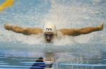 REKORD. I det indledende heat i 200 meter butterfly var Viktor Bromer hurtigste mand med en dansk rekord. 