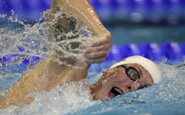 Fremgang. Pál Joensen svømmende karrierens næsthurtigste tid nogen sinde i EM-finalen. 