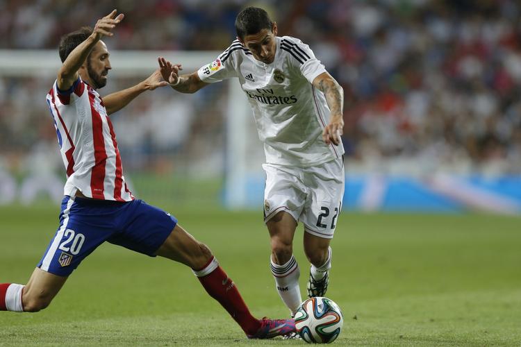Svanesang. Angel Dí Marias (th) sidste kampe for Real Madrid kan meget vel have været det første Super Cup-opgør mod Atletico Madrid for to dage siden. 190 kampe og 36 mål er det blevet til i Madrid-trøjen. 