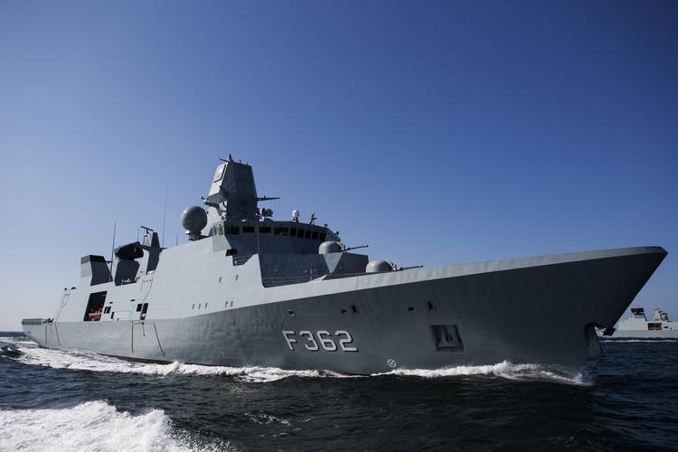 Mission. Hvilken - eller hvilke - fregat(ter) der skal sendes af sted, er ikke afgjort. Her er det fregatten 'Peter Willemoes'. 