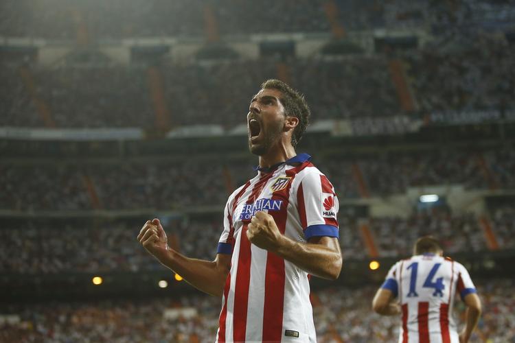 1-1. Atleticos Raul Garcia udlignede tidligere i denne uge til 1-1 i det første Super Cup-møde med Real Madrid. Der er returkamp i aften. 