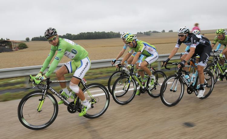 point. Peter Sagan (tv) satser på at slå til på dagens etape i Vueltaen. 