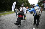 HØJDEPUNKT. Geels bakke 20 km nord for København er et højdepunkt både for deltagere og publikum. Team Tvilling får dagens største bifald. 