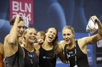 hHoldmedley. Den danske 4x100 meter medley var ellevilde efter sejren. 