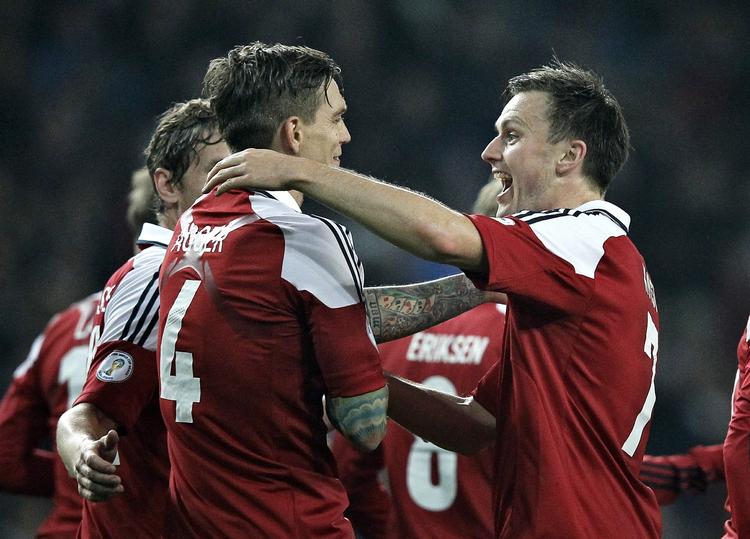 Duo. Med henholdsvis  64 og 47  landskampe på cv’et er Daniel Agger (tv) og William Kvist de mest rutinerede i den trup, Morten Olsen har udtaget. 