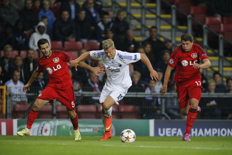 Klemt. Andreas Cornelius og resten af FCK-holdet havde det svært i Parken i sidste uge mod et veloplagt Leverkusen-hold, der i aften ventes at gøre arbejdet færdigt og spille sig i Champions League. 