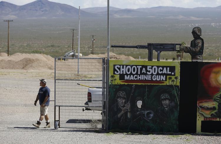 TRAGISK. Det var her på skydebanen i Arizona, at våbeninstruktøren skulle lære den 6-årig pige at affyre en automatisk maskinpistol af mærket uzi. 
