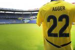 Comeback. Daniel Agger trækker i trøjen i Superligaen for første gang 14. september. 